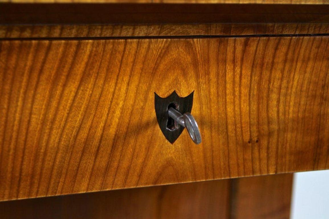 19th Century Biedermeier Wall Console/ Side Table, Cherrywood, AT circa 1860 For Sale 4