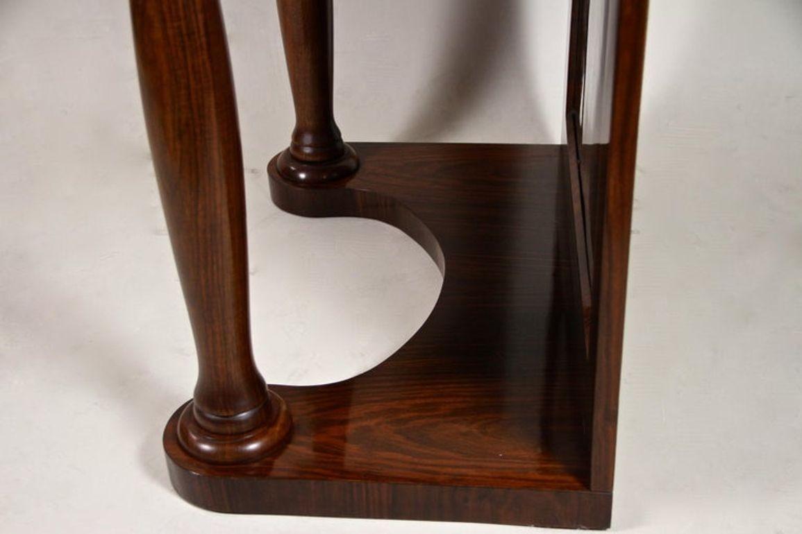 19th Century Biedermeier Wall Console Table with Columns, Nutwood, AT ca. 1860 For Sale 10