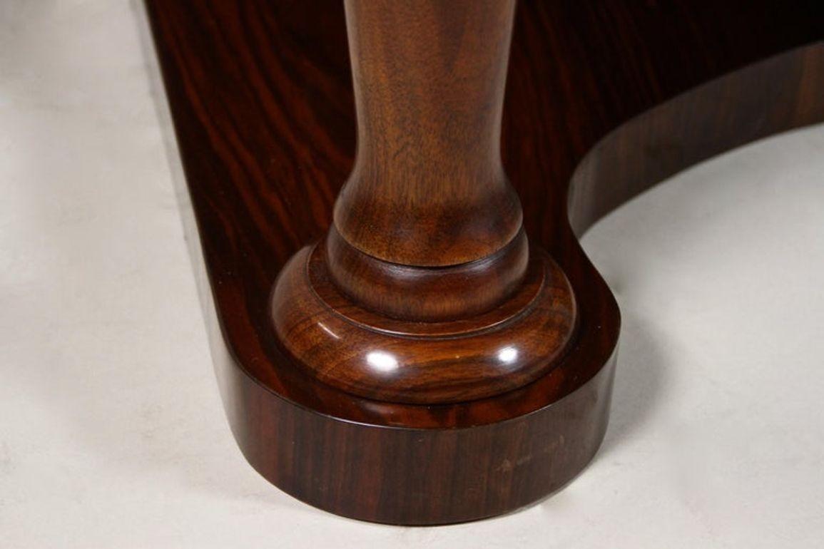 19th Century Biedermeier Wall Console Table with Columns, Nutwood, AT ca. 1860 For Sale 13