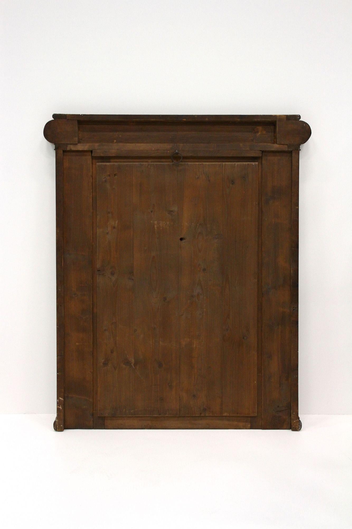 Miroir mural Biedermeier du XIXe siècle, frêne/ronce de noyer - Bohemia vers 1860 en vente 12