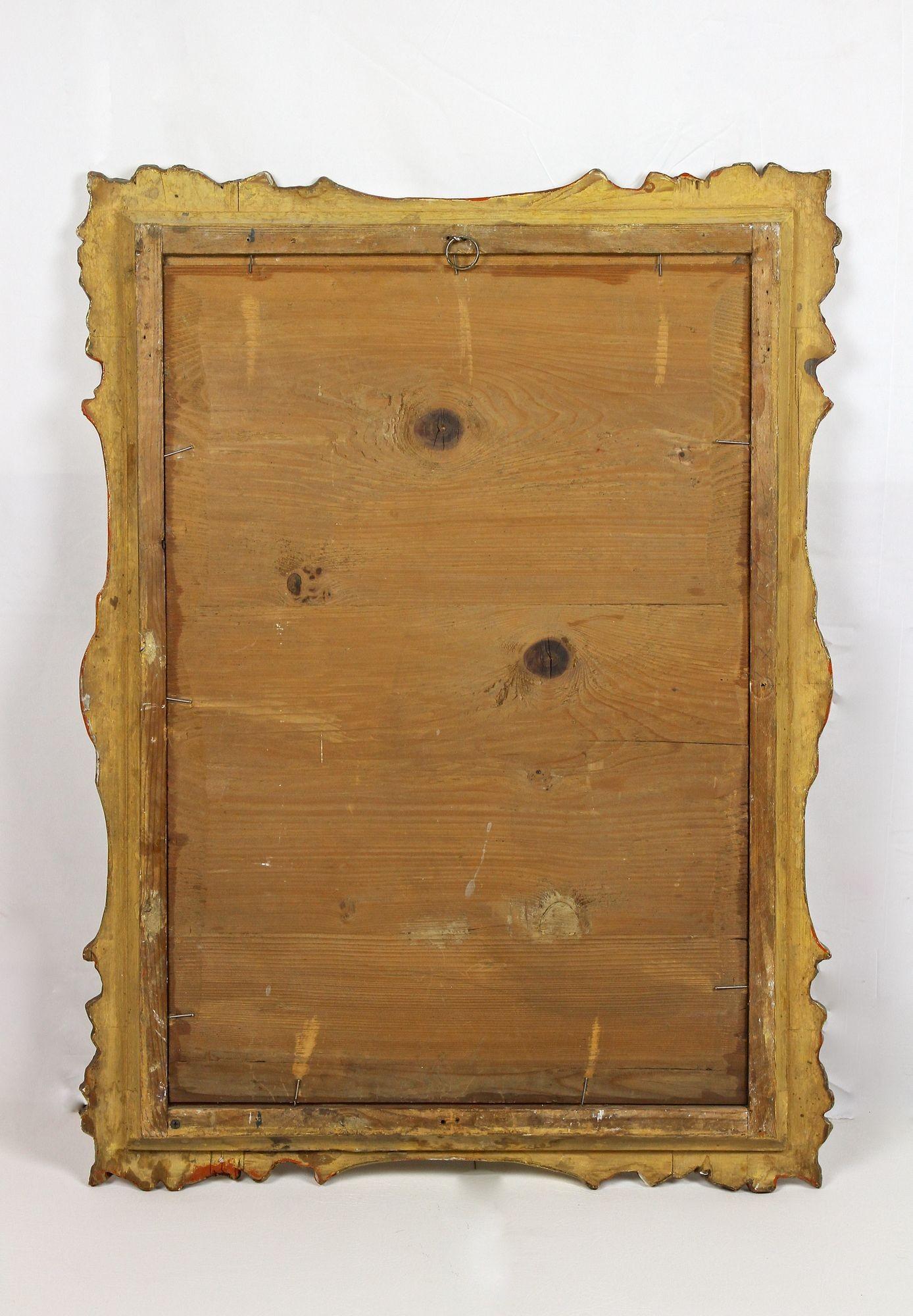 19th Century Biedermeier Wall Mirror Gold Leaf Plated, Austria circa 1830 11