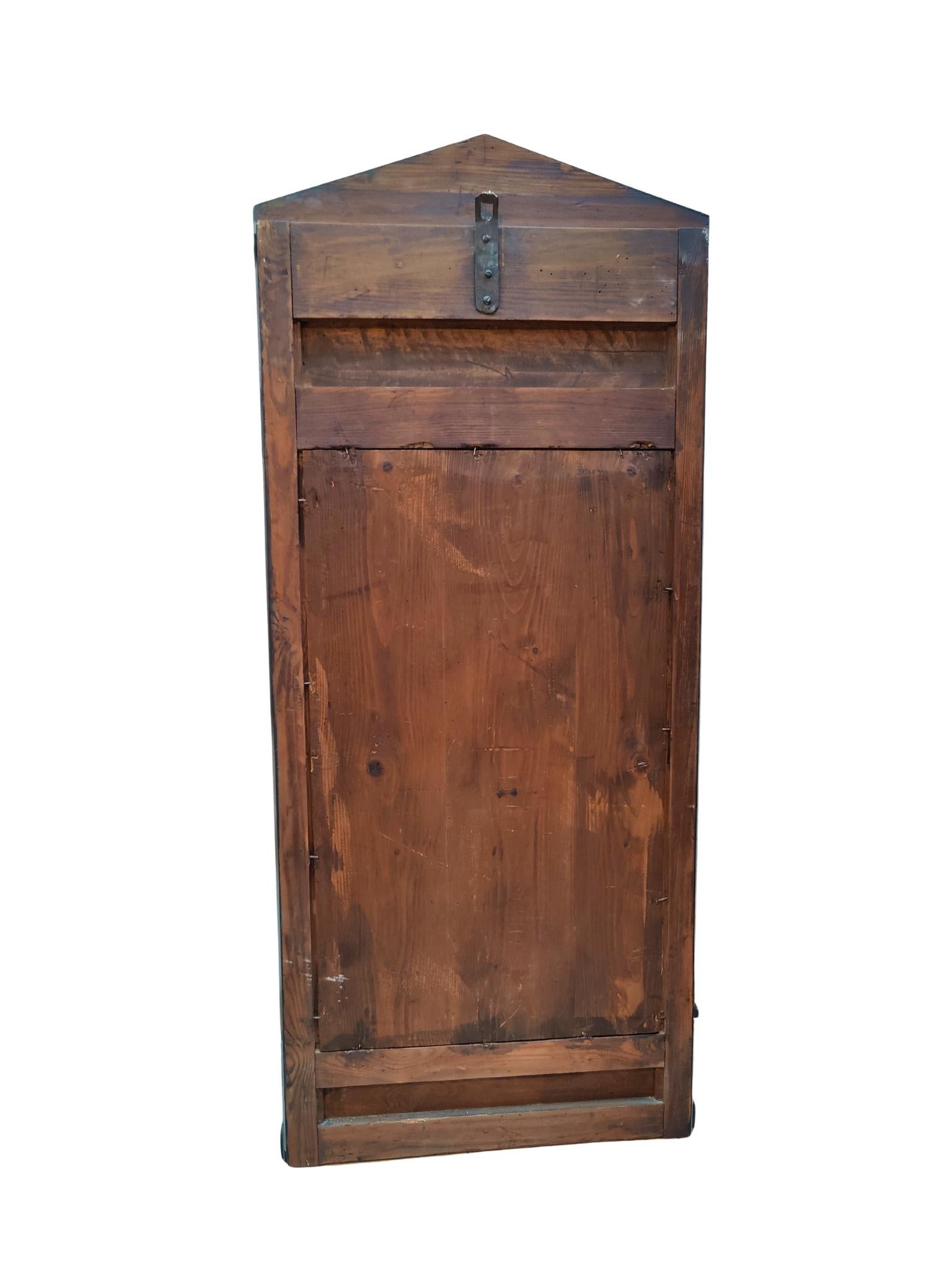 Miroir Biedermeier du 19e siècle en noyer avec colonnes ébonisées en vente 3