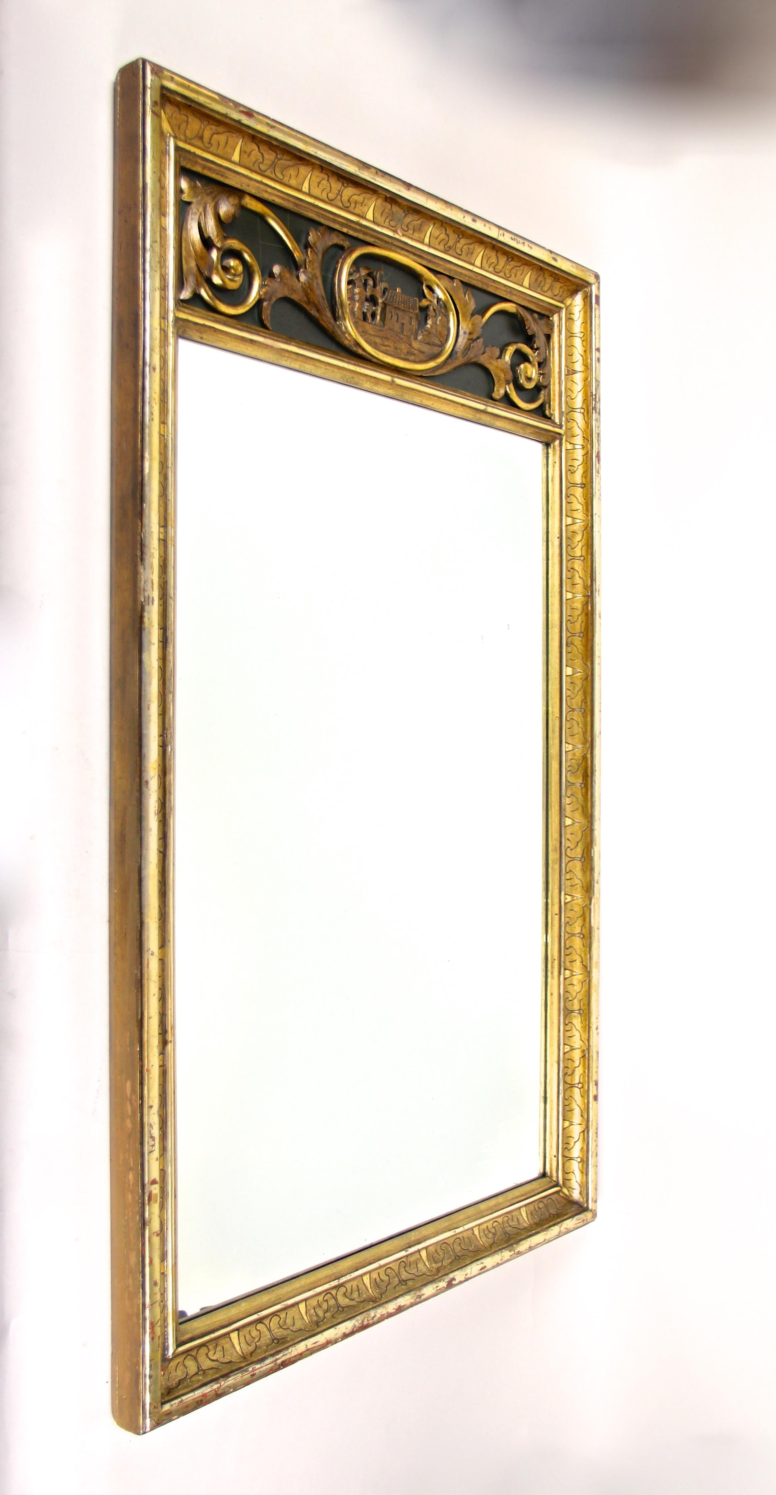 Austrian 19th Century Biedermeier Wall/ Trumeau Mirror, Austria, circa 1825