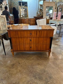 19th Century Biedermeier Walnut and Ebonized Commode