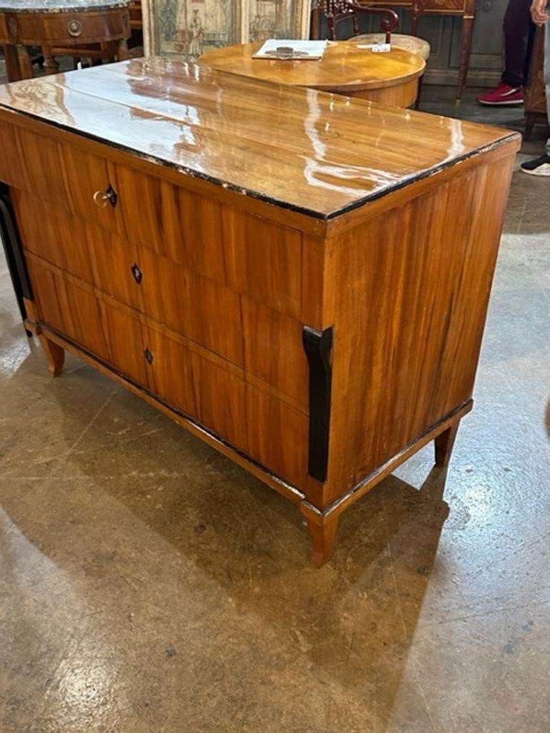 19th Century Biedermeier Walnut and Ebonized Commode In Good Condition For Sale In Dallas, TX
