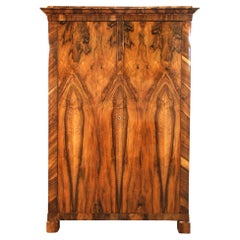 Antique 19th Century Biedermeier Walnut Armoire. Vienna, c. 1825.