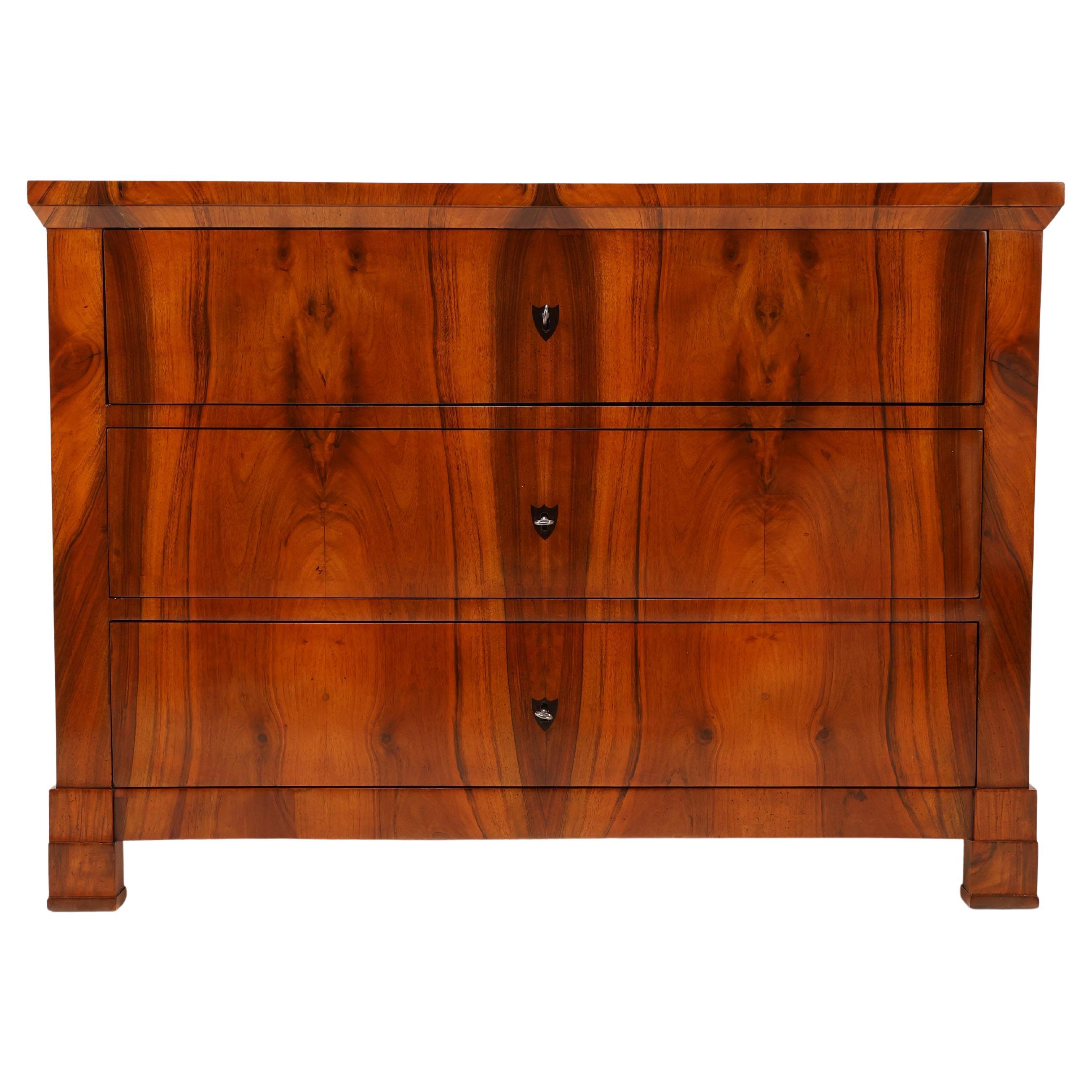 19th Century Biedermeier Walnut Chest of Drawers