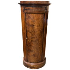 19th Century Biedermeier Walnut Column Bar Cabinet, 1860s