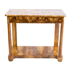 Biedermeier-Konsole aus Nussbaumholz, 19. Jahrhundert