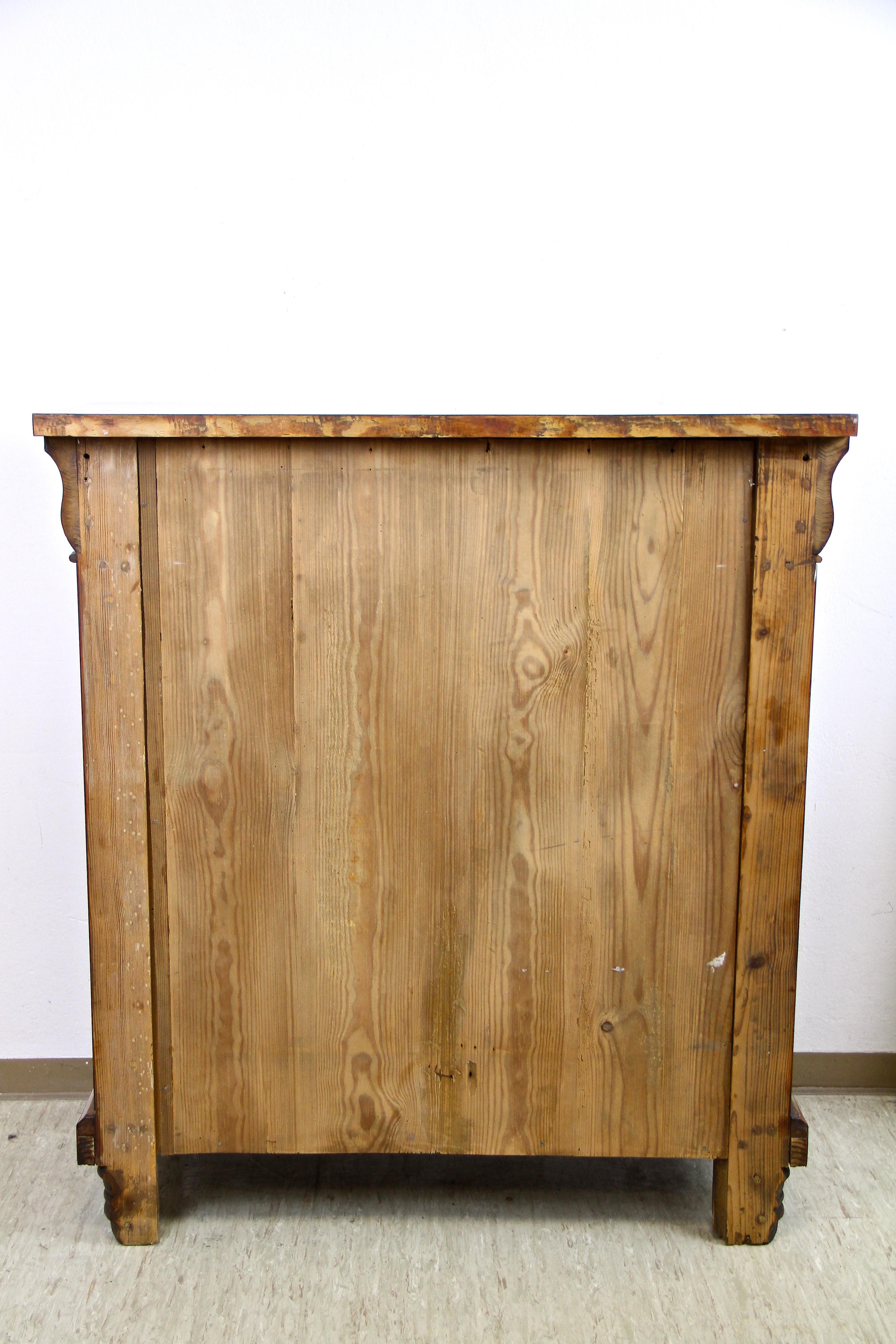 19th Century Biedermeier Walnut Console With Pier Mirror, Austria circa 1830 7