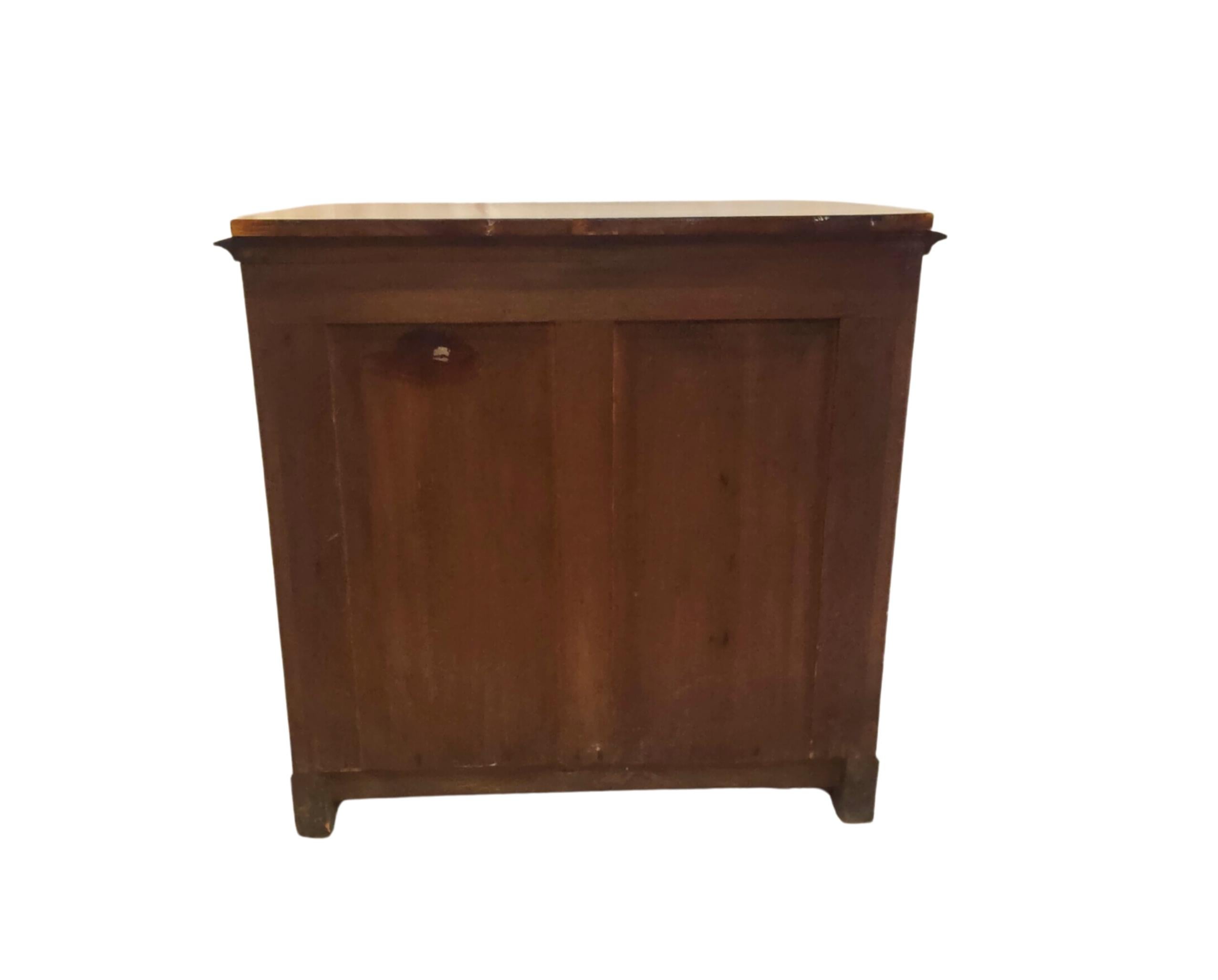 Biedermeier Halbschrank/Kommode aus Nussbaumholz, 19. Jahrhundert im Angebot 3