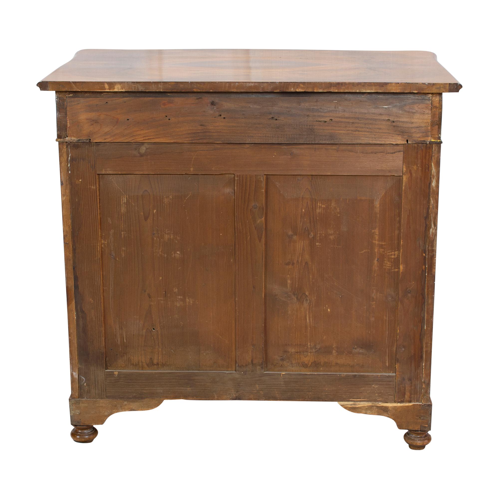 19th Century Biedermeier Walnut Half Cabinet In Good Condition For Sale In Darmstadt, DE