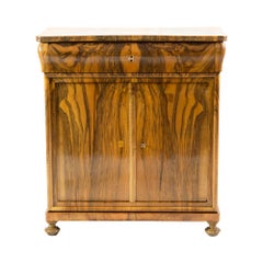 19th Century Biedermeier Walnut Half Cabinet or Commode