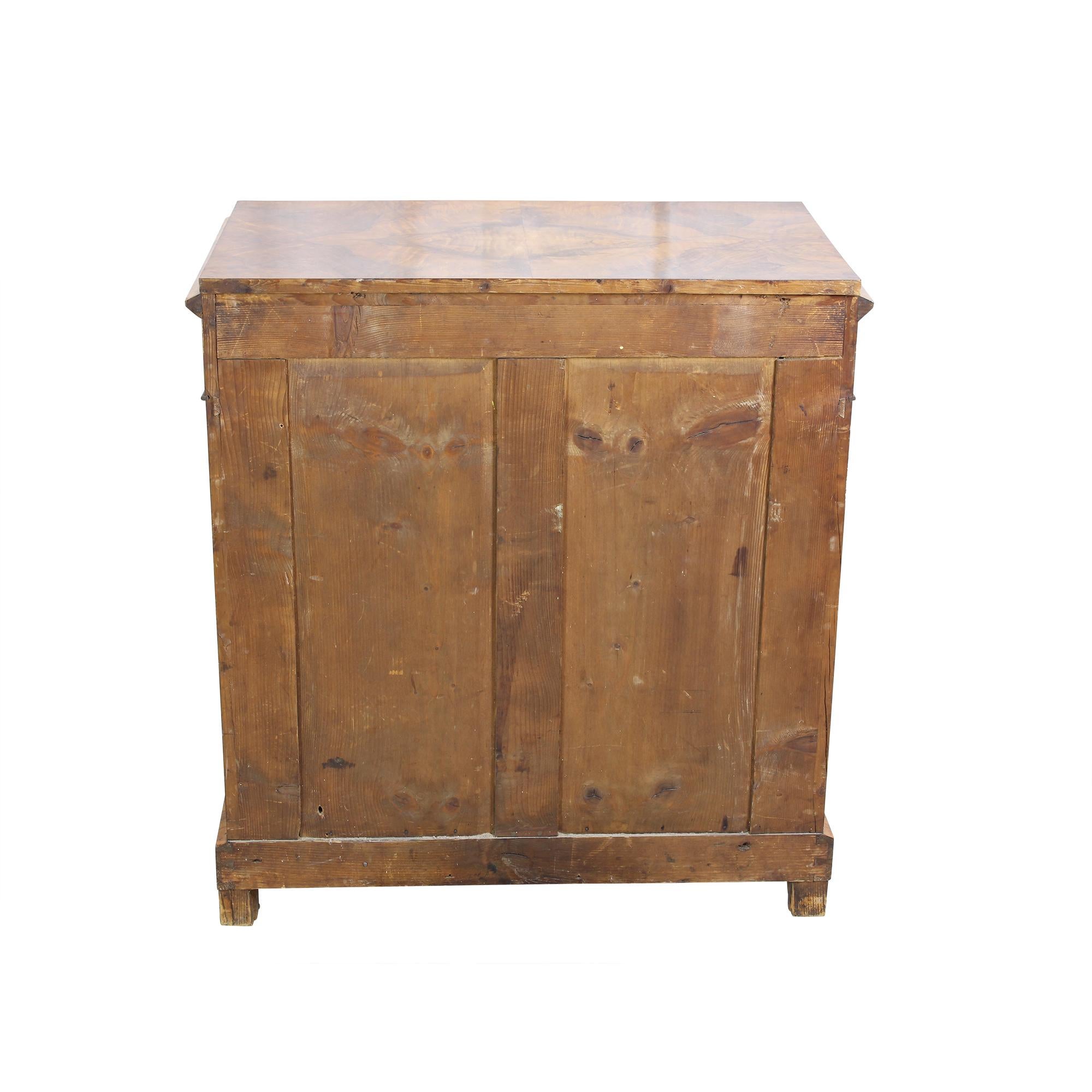 19th Century Biedermeier Walnut Half Cabinet or Commode For Sale 3
