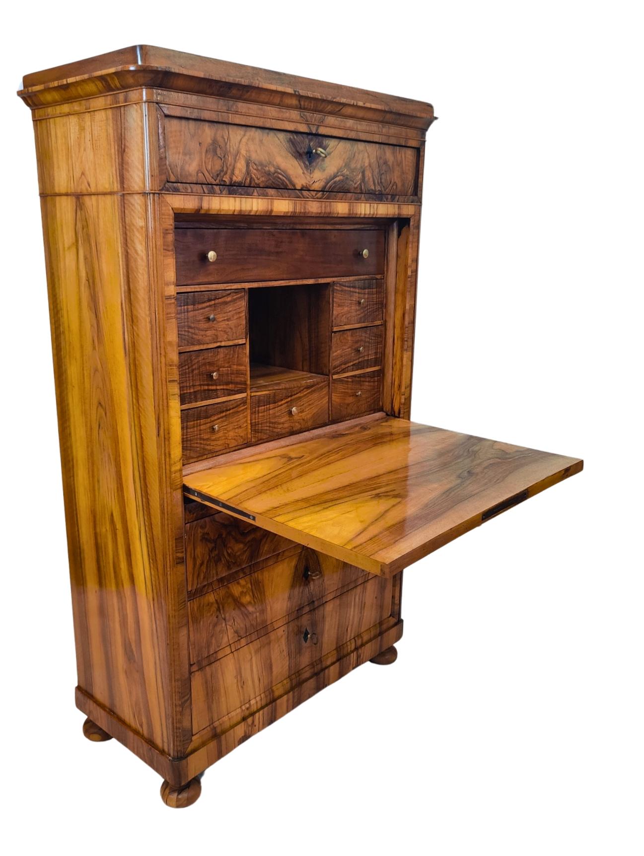 Secretaire in noce Biedermeier del XIX secolo In condizioni buone in vendita a Darmstadt, DE