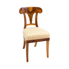 19th Century Biedermeier Walnut Shovel Chair