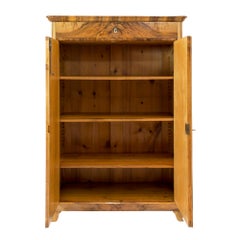 19th Century Biedermeier Walnut Vertiko or Cabinet