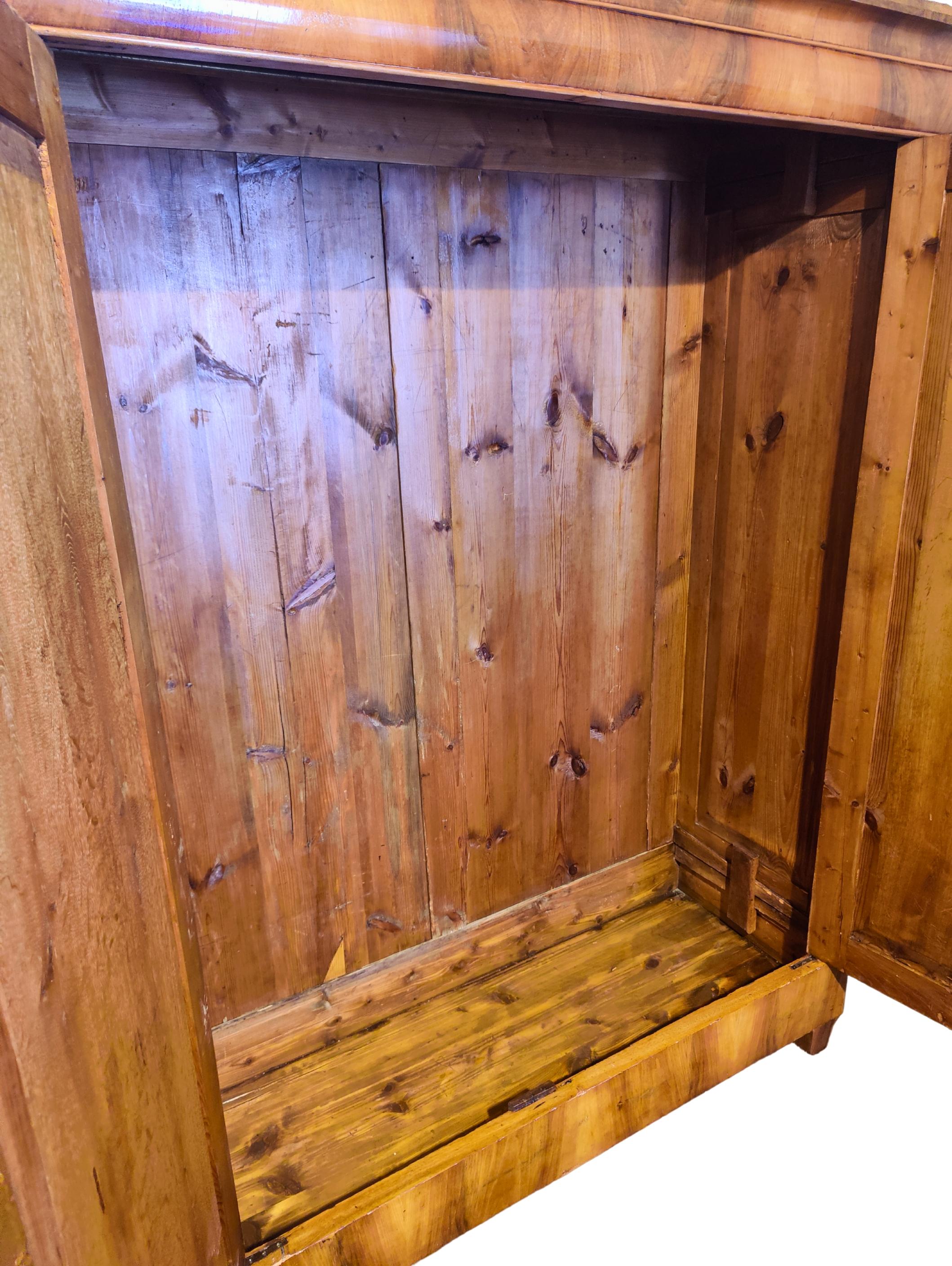 Early 19th Century South German Biedermeier Walnut Wardrobe For Sale 8