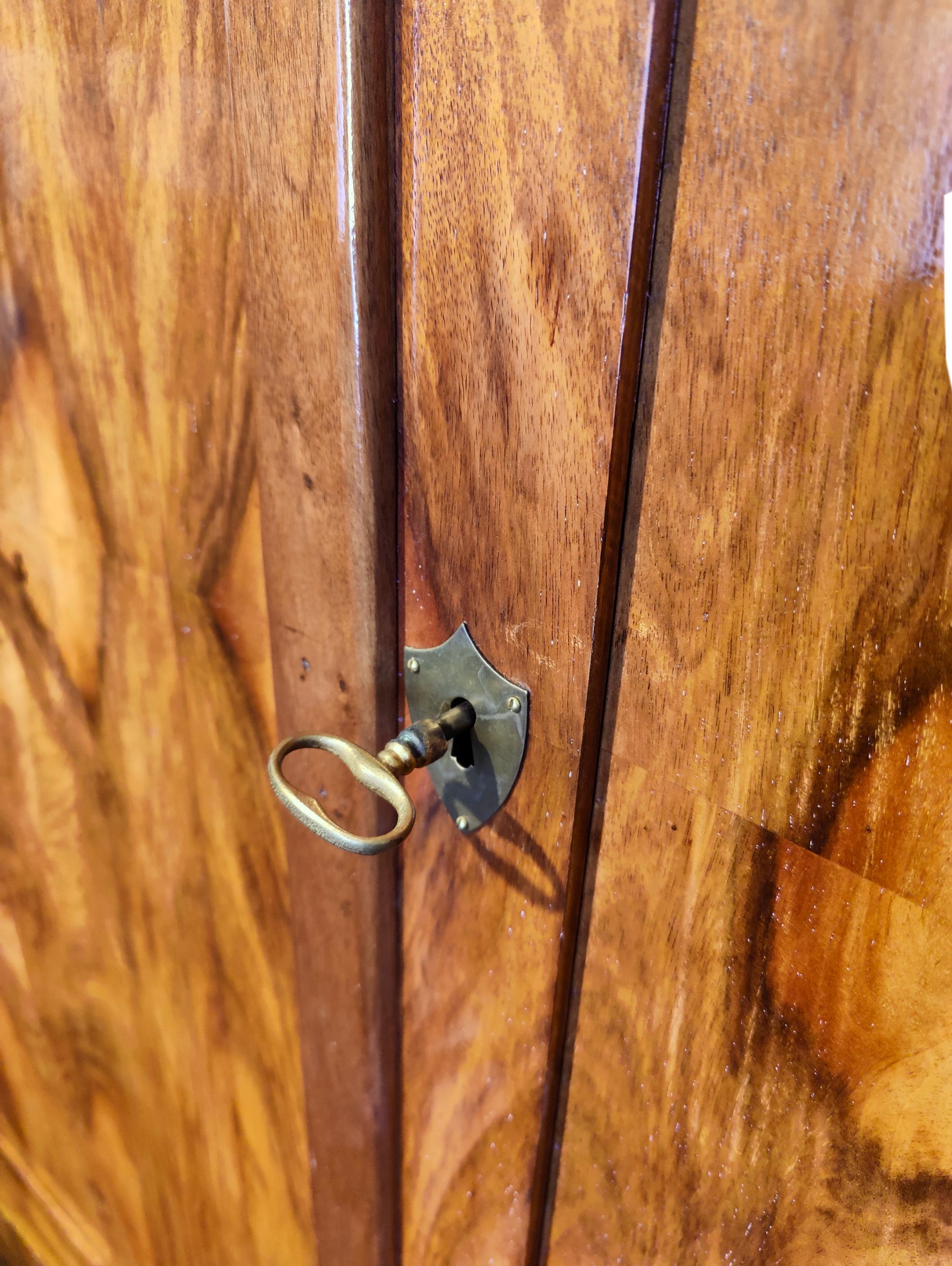 Early 19th Century South German Biedermeier Walnut Wardrobe For Sale 9