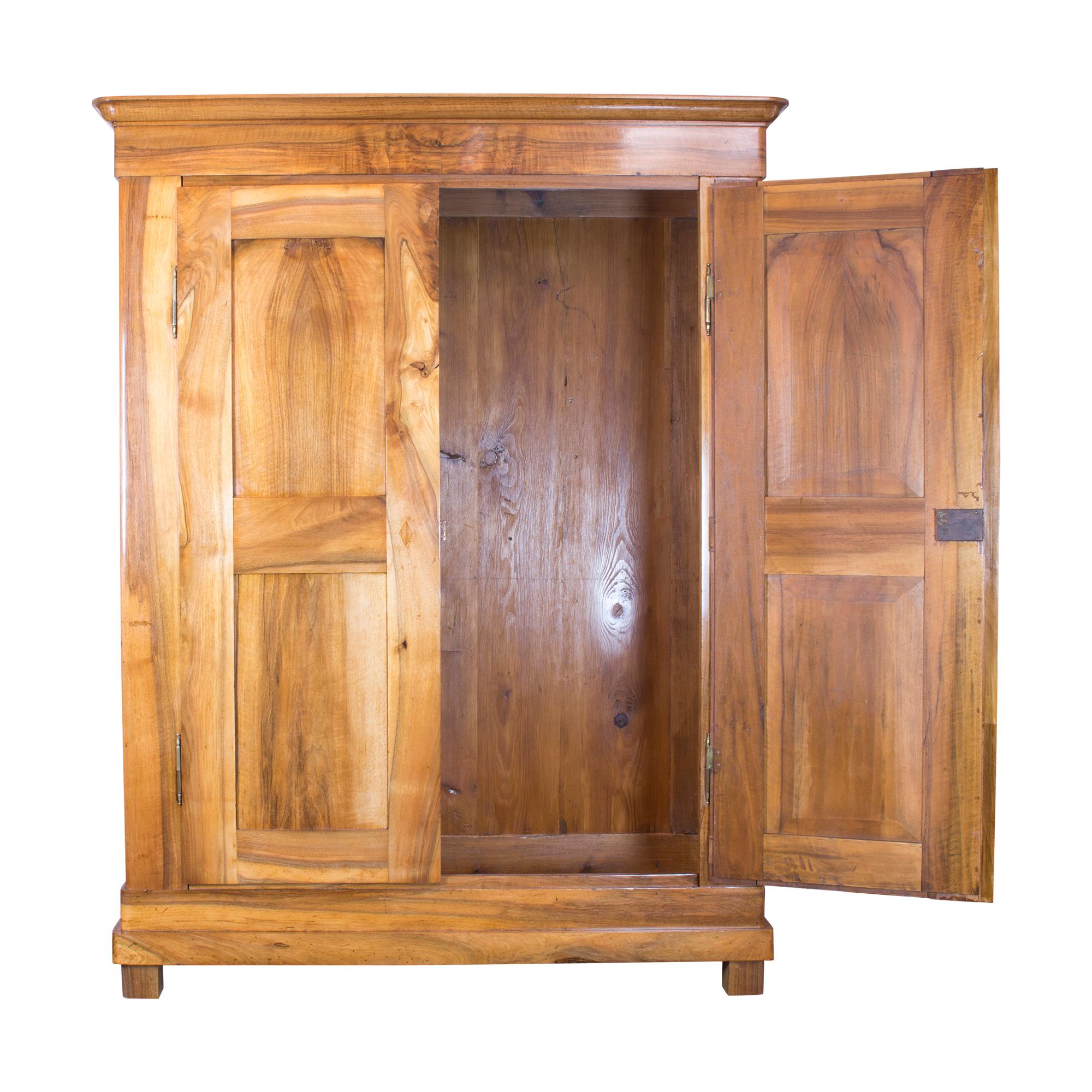 19th Century Biedermeier Walnut Wardrobe from Germany For Sale 4