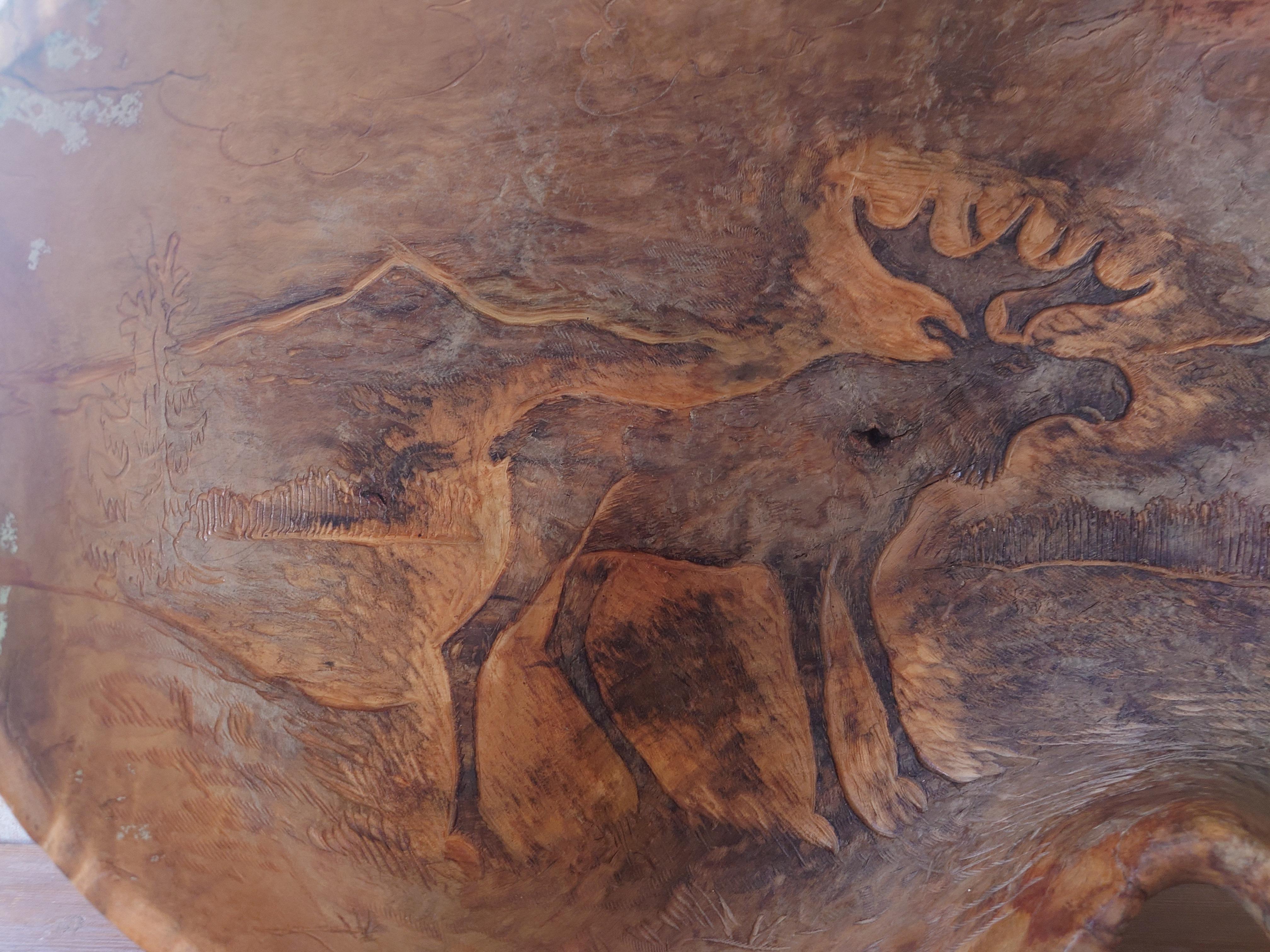 Grande antico rustico del XIX secolo  Ciotola svedese in legno in vendita 6