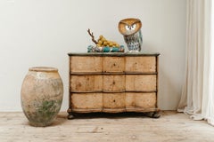 19th century Biot green and yellow glazed terra cotta vase