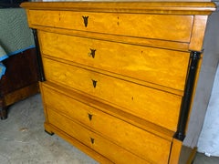 Biedermeier Birch Ebony Chest