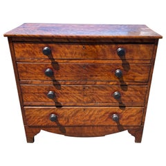Antique 19th Century Birch Chest of Drawers