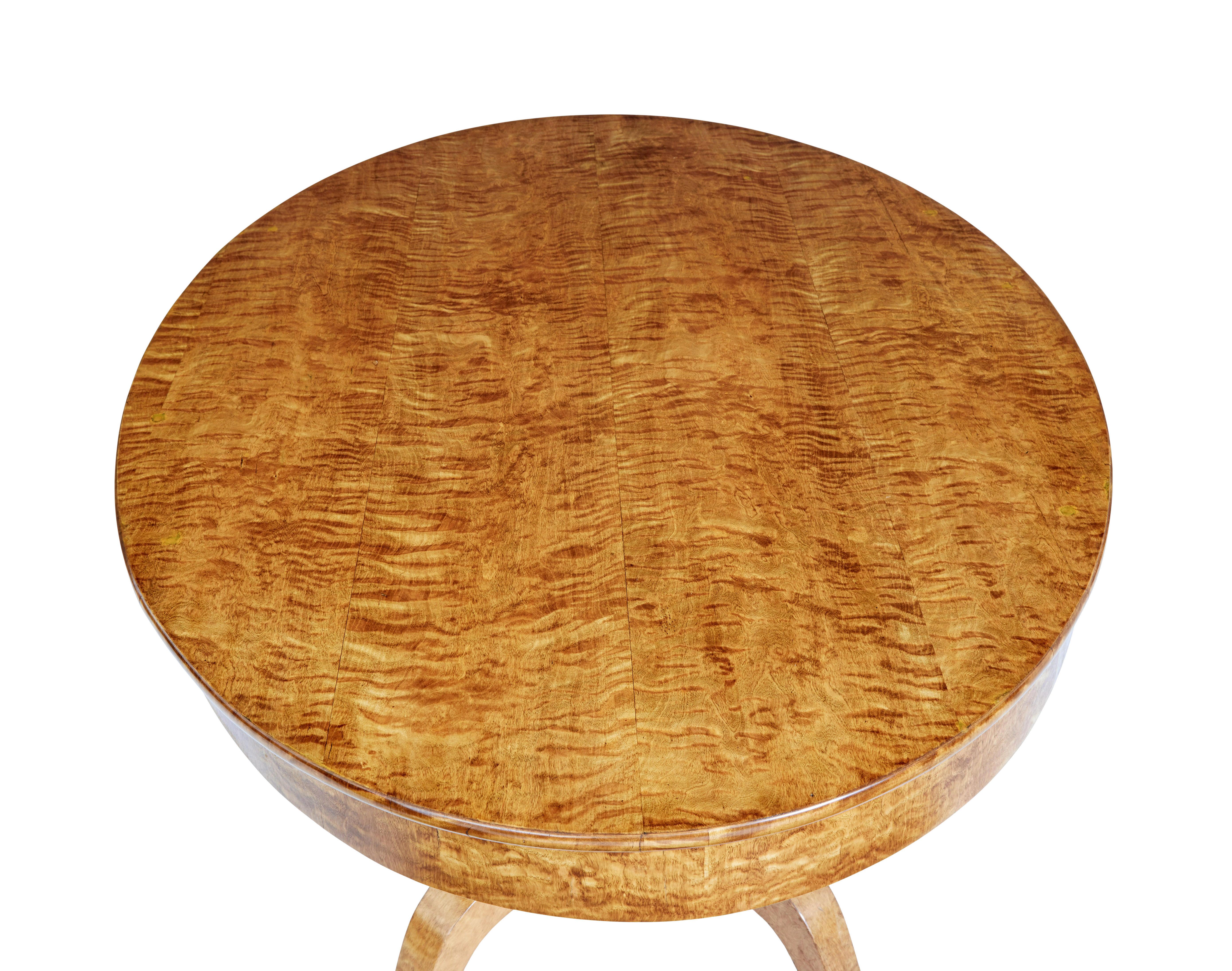 19th Century birch empire oval center table For Sale 3