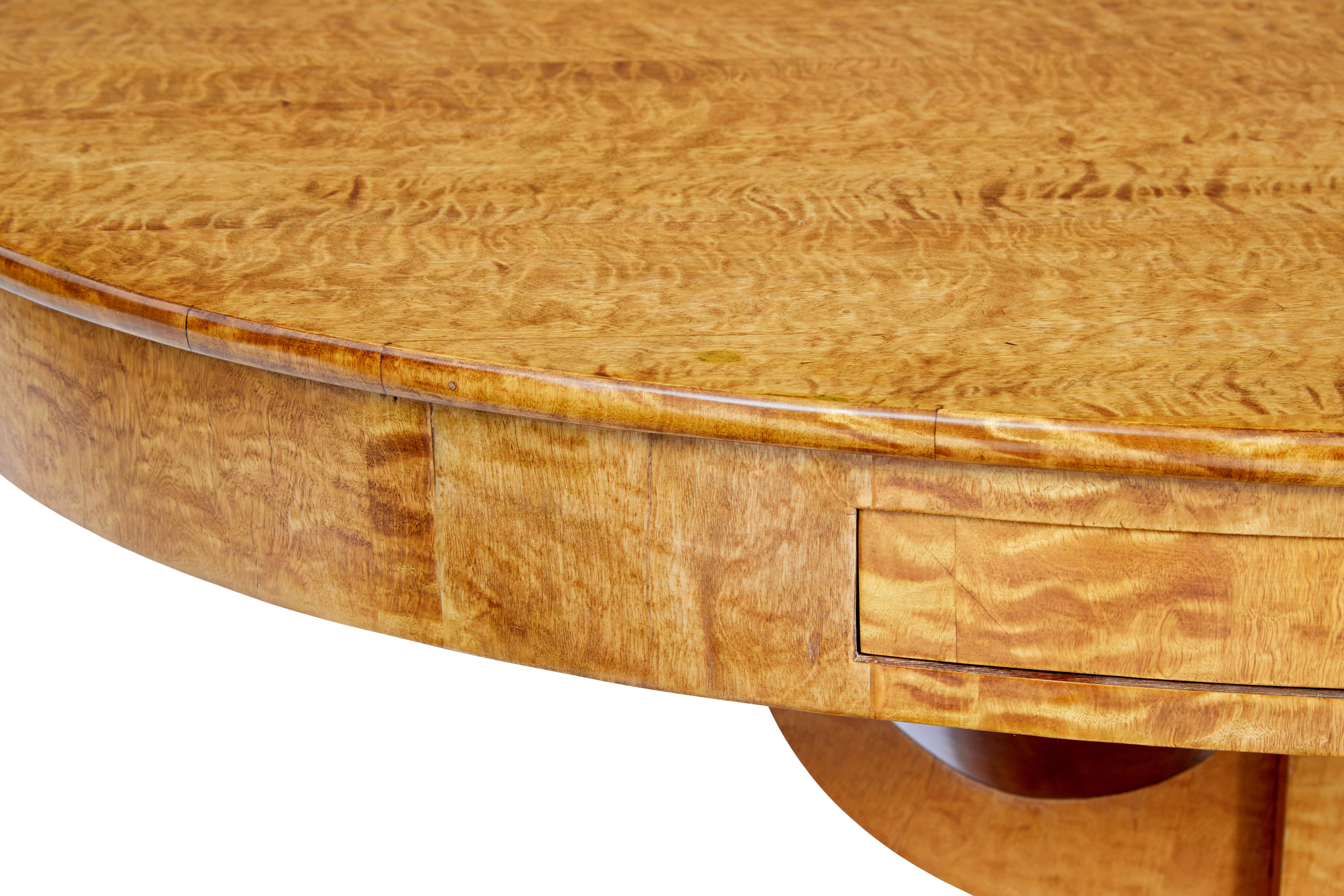 19th Century birch empire oval center table For Sale 1