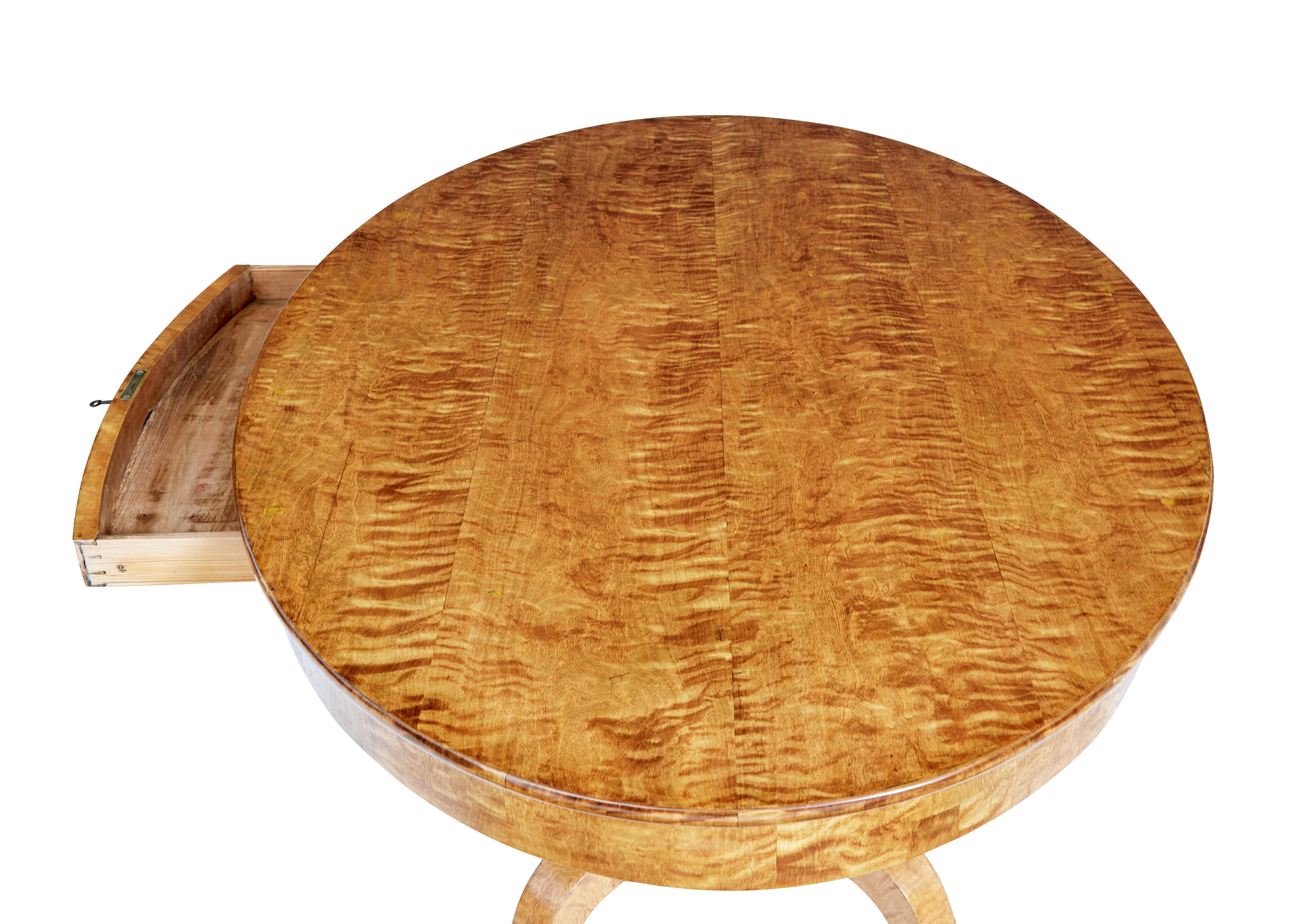 19th Century birch empire oval center table For Sale 2