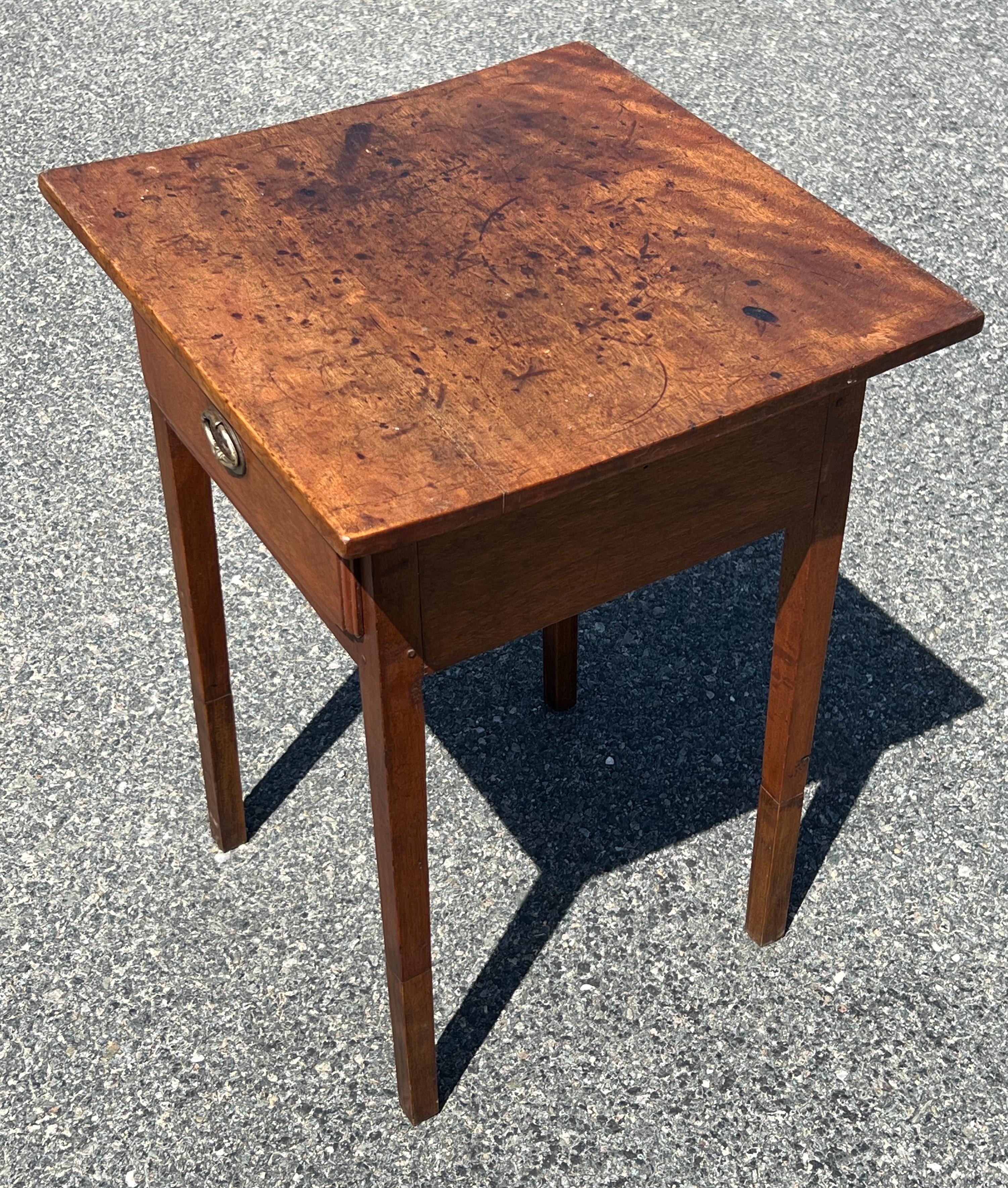19th Century Birch One Drawer Stand In Good Condition In Nantucket, MA