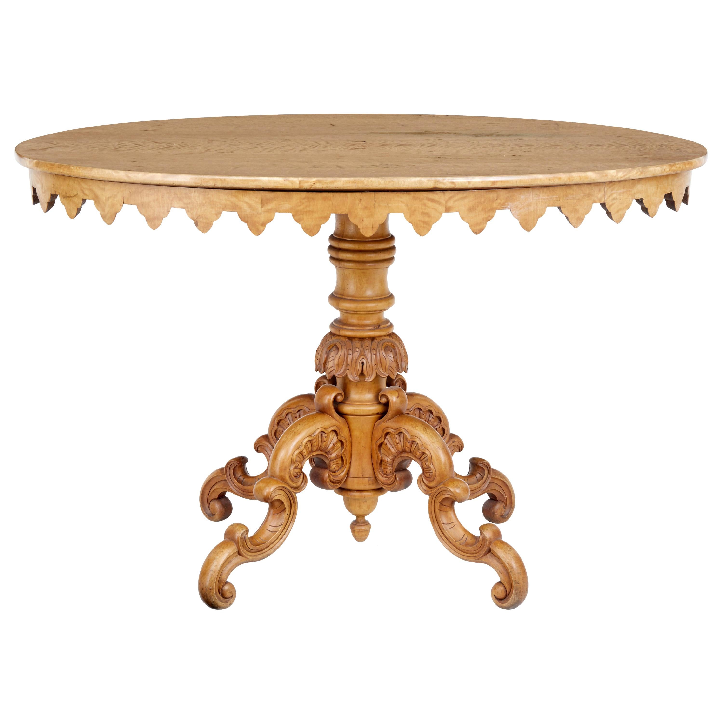 19th Century Birch Oval Occasional Table