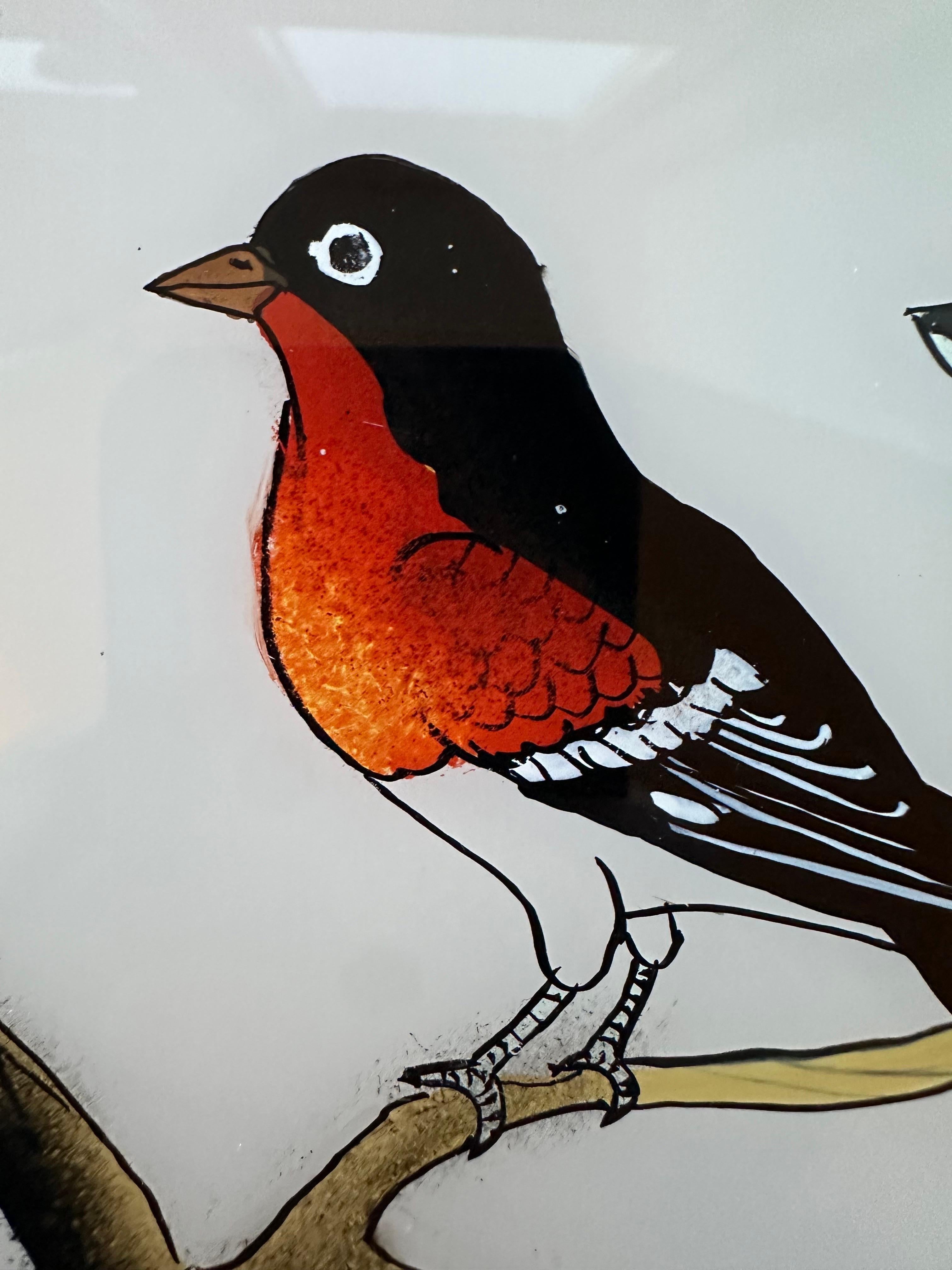 Ilustración de aves del siglo XIX: Arte aviar intemporal Pintado a mano en venta