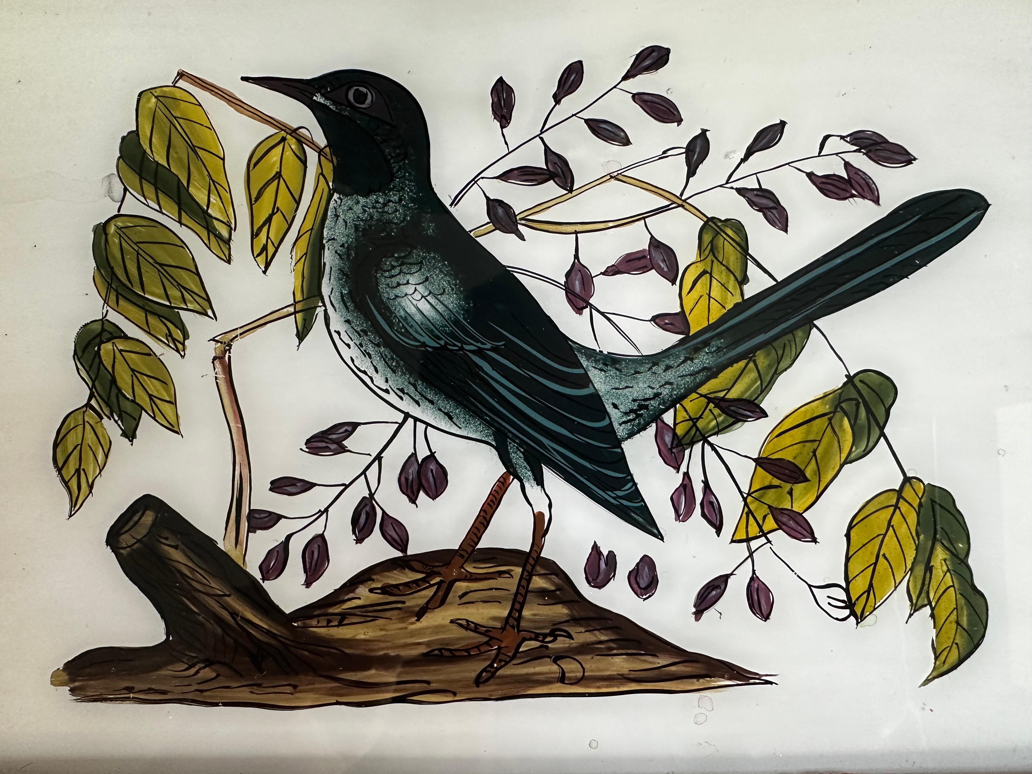 Este exquisito retrato de ave del siglo XIX muestra la belleza y la gracia de su sujeto aviar con notable detalle y arte. La hábil representación del artista capta los intrincados patrones de las plumas, los colores vivos y la pose realista,