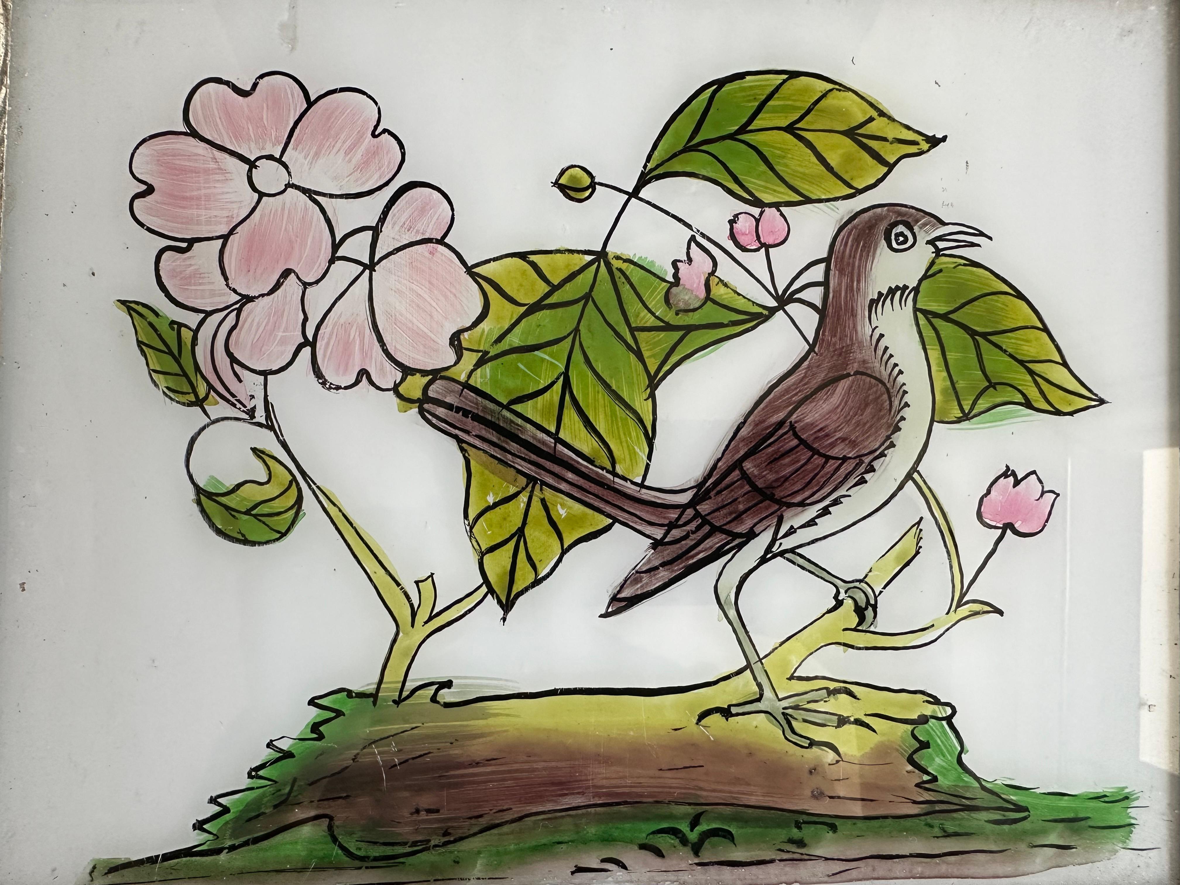 Retrato de aves del siglo XIX: Arte Ornitológico Grácil Pintado a mano en venta