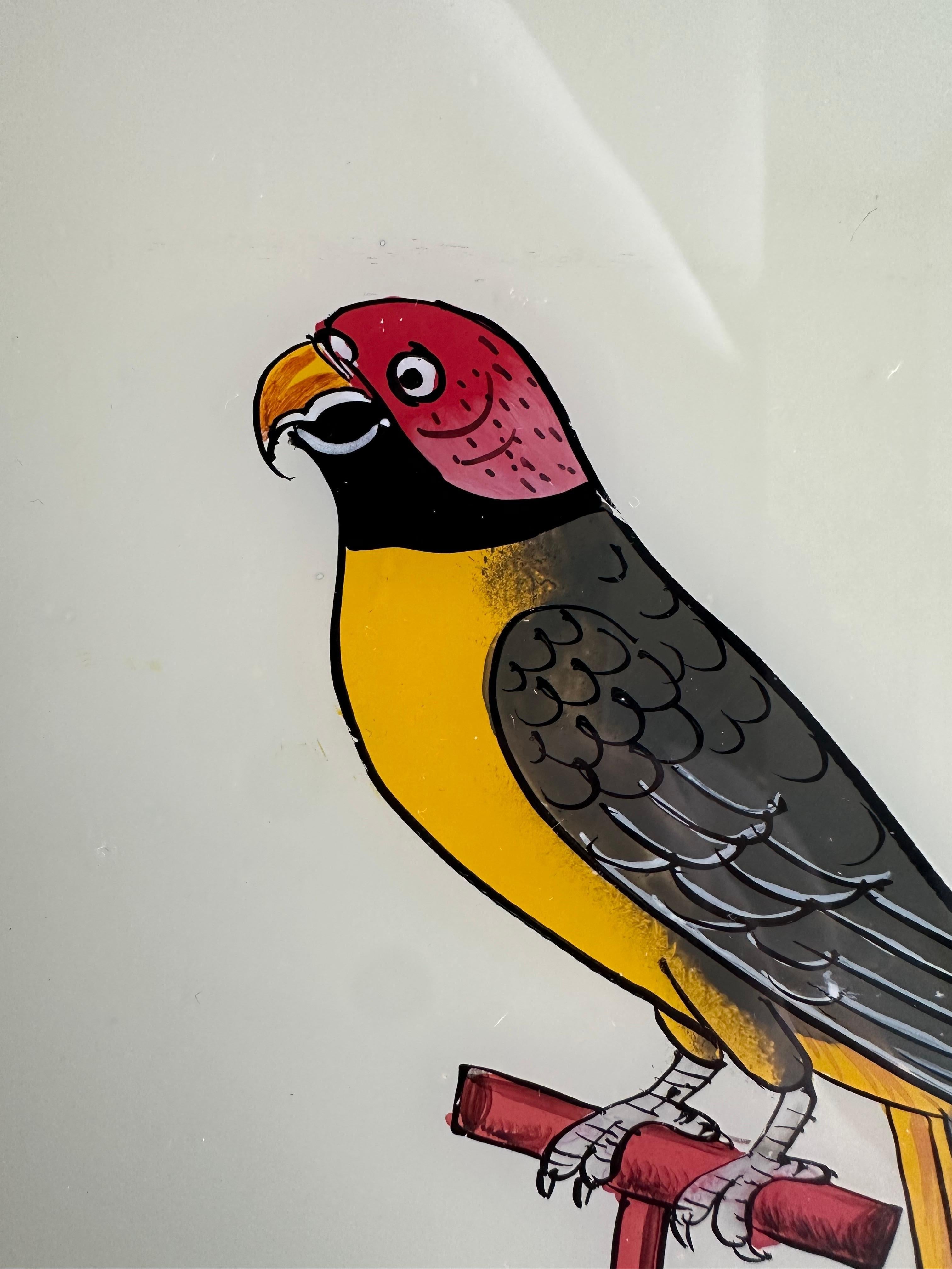 Verre Portrait d'oiseau du 19e siècle : L'art aviaire Timeless-art en vente