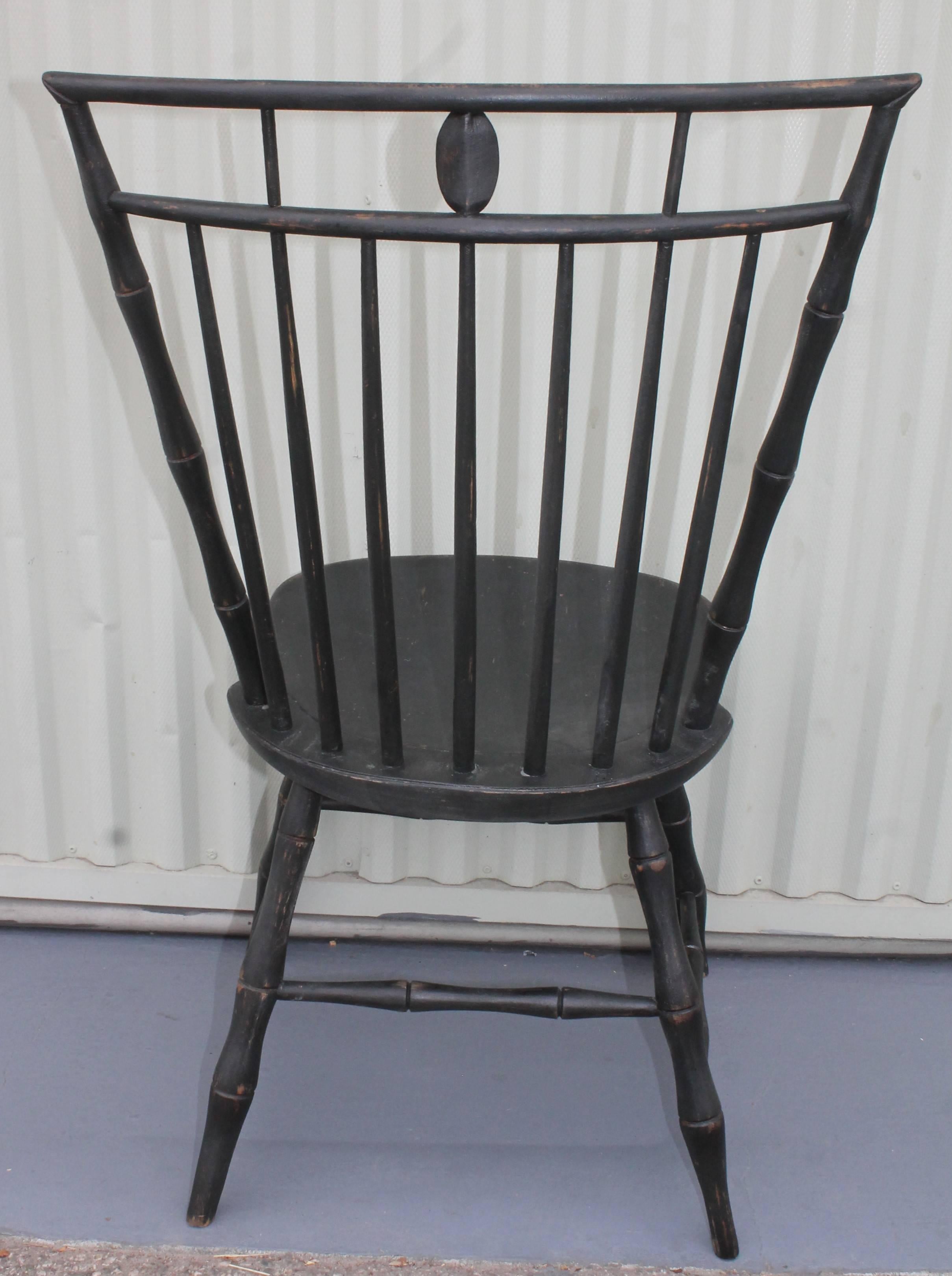 19th Century Birdcage Windsor Chairs in Windsor Green, Set of Four 6