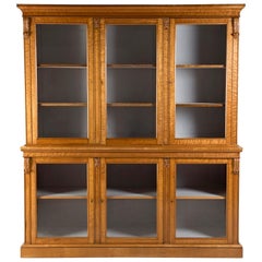 19th Century Bird’s-Eye Maple Glazed Bookcase