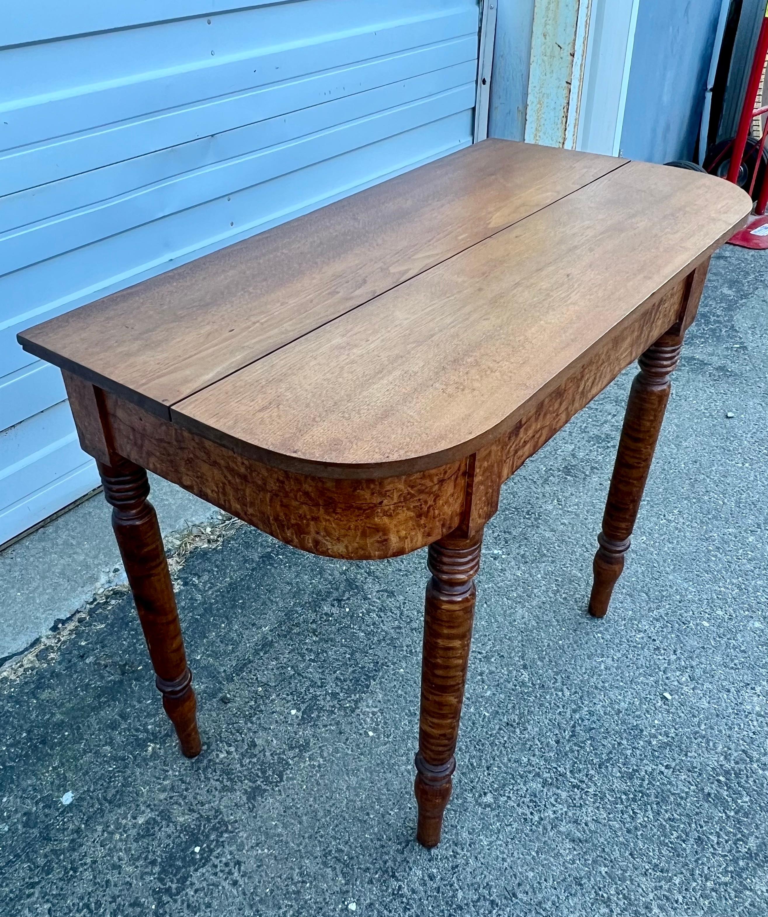 19th Century Birdseye Maple Console Table For Sale 1