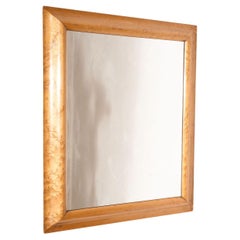 19th century Birdseye maple cushion mirror