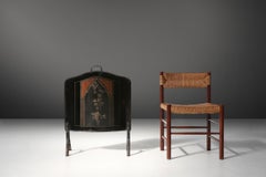 19th Century black Art Nouveau Fire Screen, Belgium