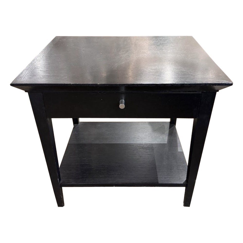 Schwarzer Biedermeier-Beistelltisch aus dem 19.