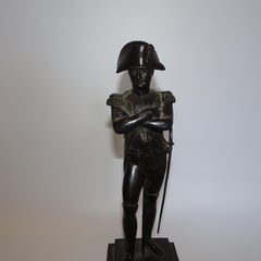 19th Century Black Bronze Statuette of Napoleon Bonaparte