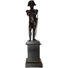 19th Century Black Bronze Statuette of Napoleon Bonaparte