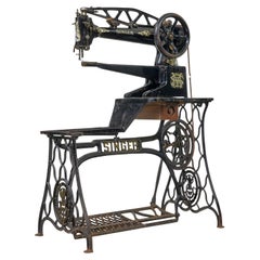 19th century black cast iron factory singer sewing machine
