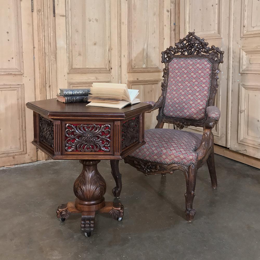 French 19th Century Black Forest Armchair