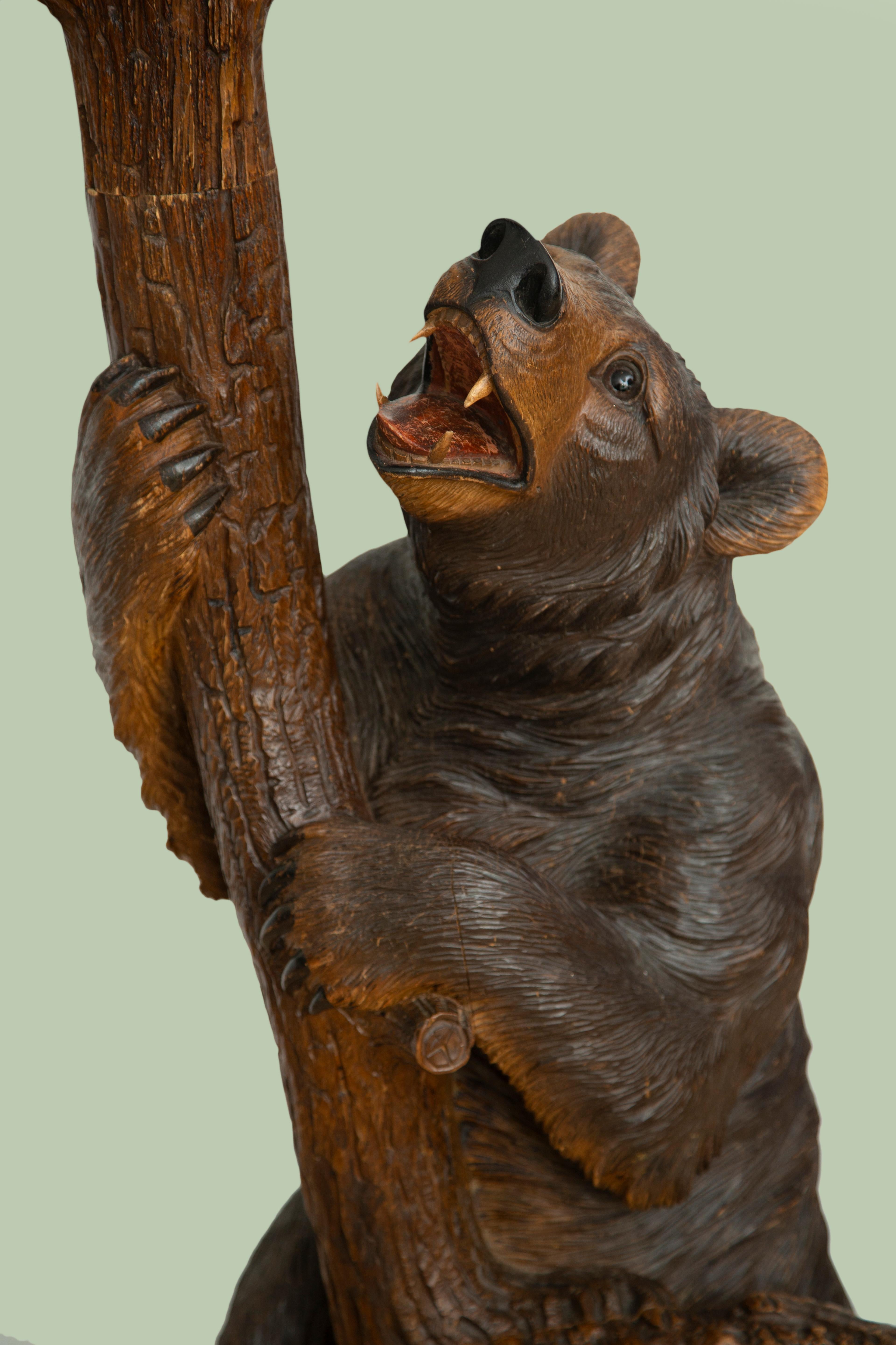 black forest bear umbrella stand