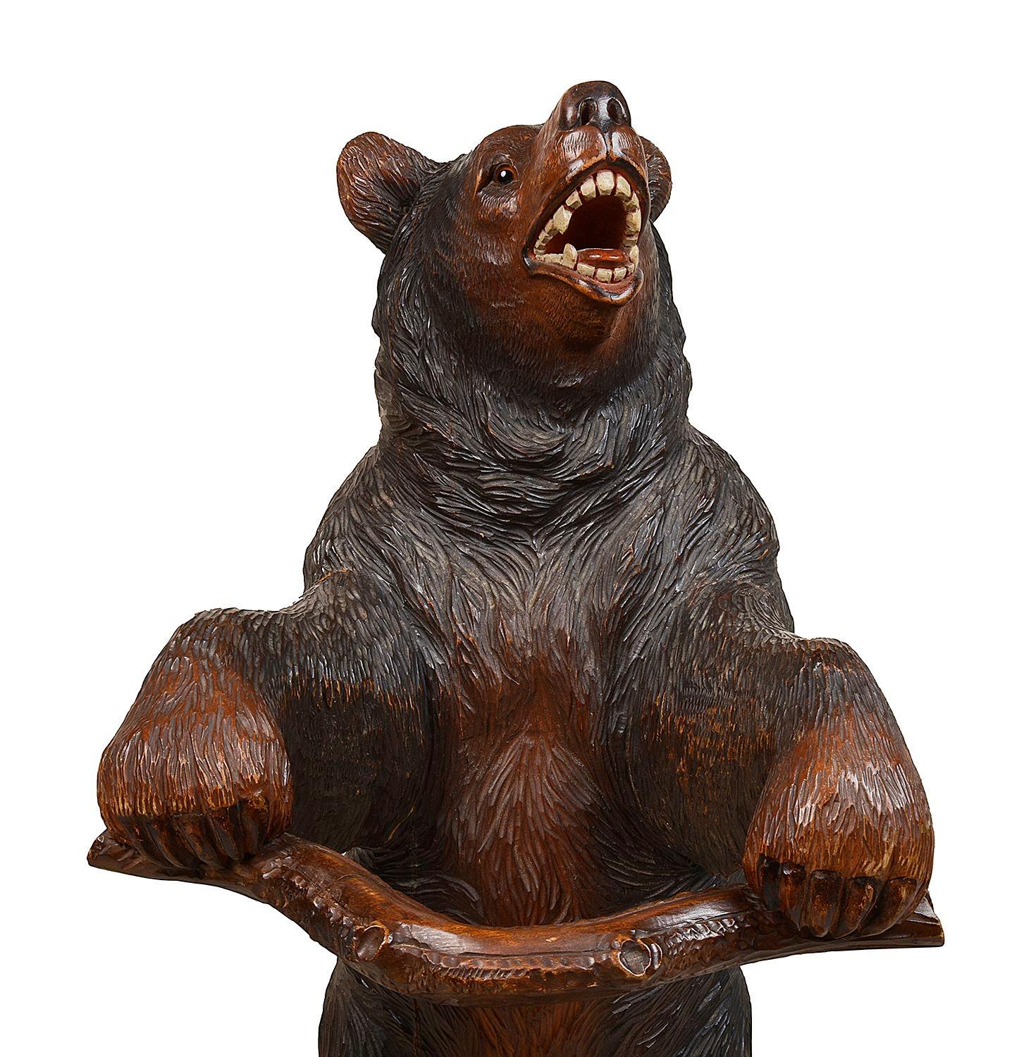 19th Century Black Forest Bear hall stand For Sale 1