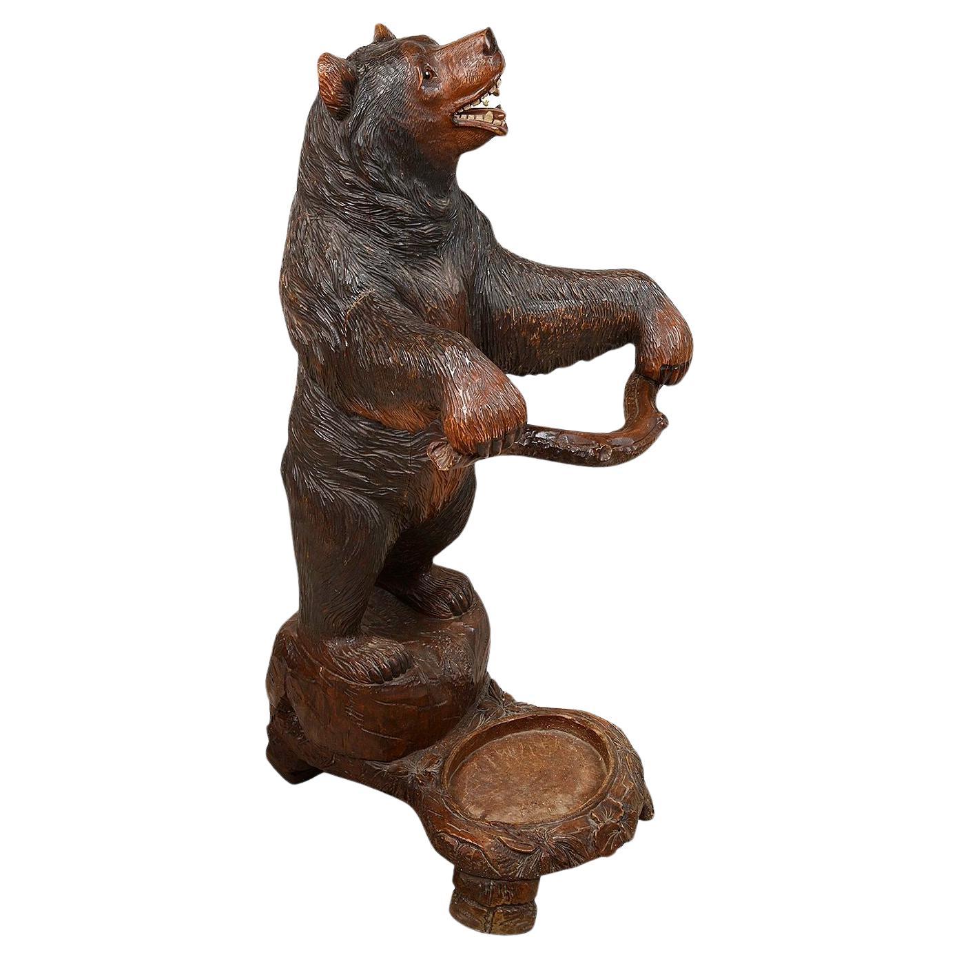 19th Century Black Forest Bear hall stand For Sale
